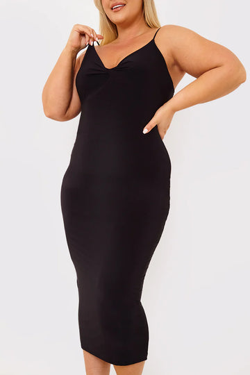 Twist Bust Midi Dress